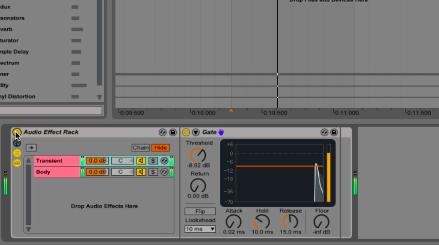 Process the Transient and Body of a Drum